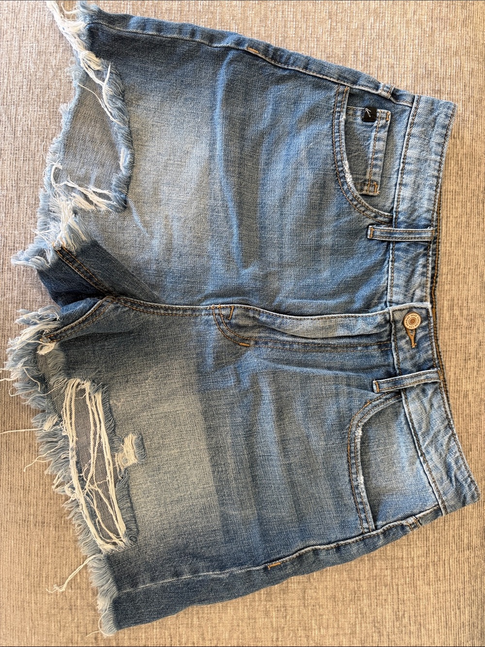 KanCan Light Blue Distressed Denim Cutoff Shorts